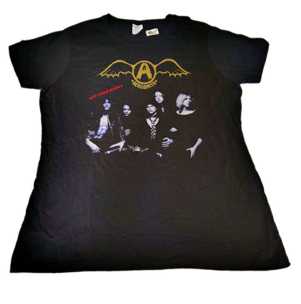 Aerosmith Get Your Wings Classic Rock Band Graphic T-Shirt - Women's Large